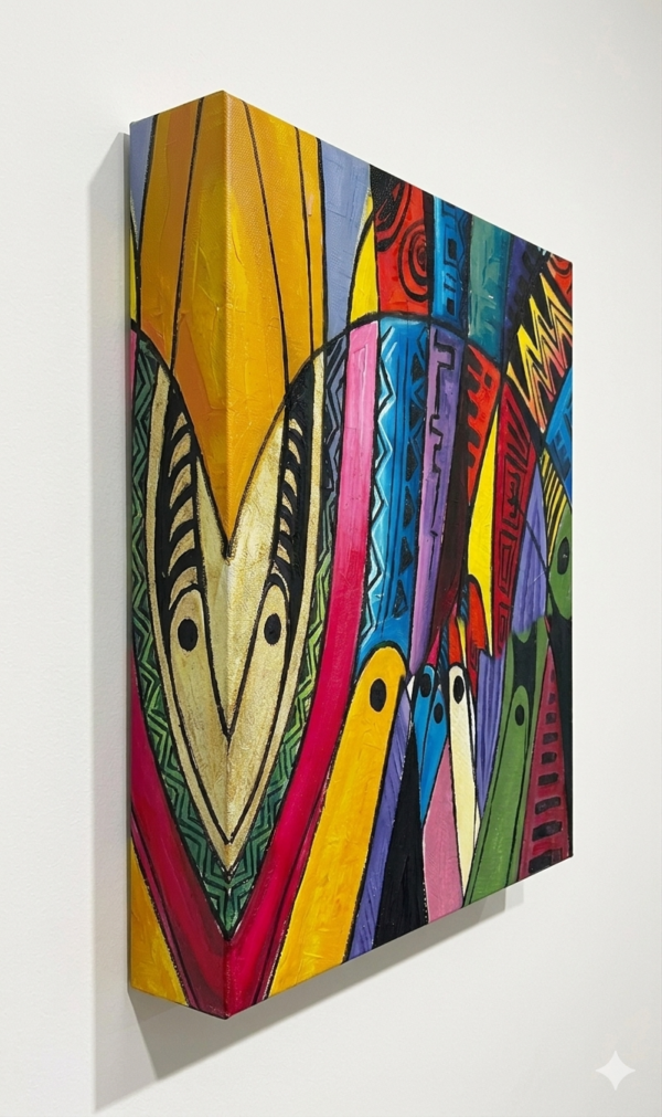 Vibrant Contemporary African Abstract Wall Art – High-Resolution Digital Print
